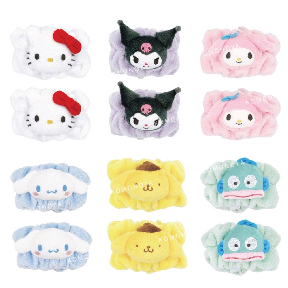 小禮堂 Sanrio 三麗鷗 洗臉腕帶兩入組 - 大臉款 K 小禮堂 Sanrio 三麗鷗 洗臉腕帶兩入組 - 大臉款 K