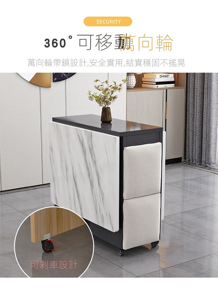 歐德沐 折疊家用餐桌140*60*77cm+軟包凳*4 升級 歐德沐 折疊家用餐桌140*60*77cm+軟包凳*4 升級