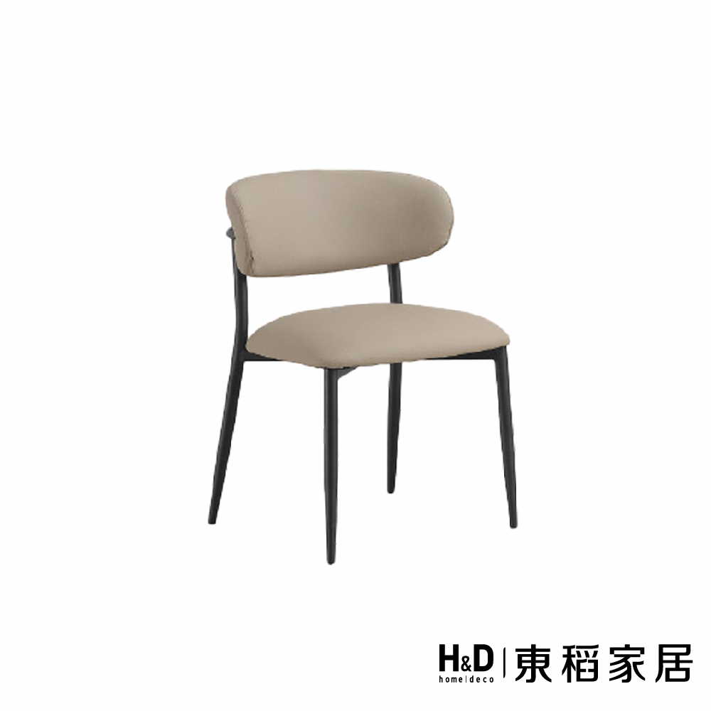 H&D 東稻家居 米色皮鐵腳餐椅(TKHT-07208)好評 H&D 東稻家居 米色皮鐵腳餐椅(TKHT-07208)好評