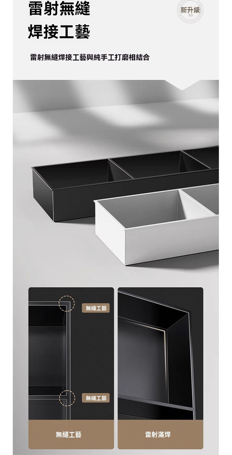 歐德沐 陷入式置物架 三層90*28*12cm 納米除垢 3 歐德沐 陷入式置物架 三層90*28*12cm 納米除垢 3