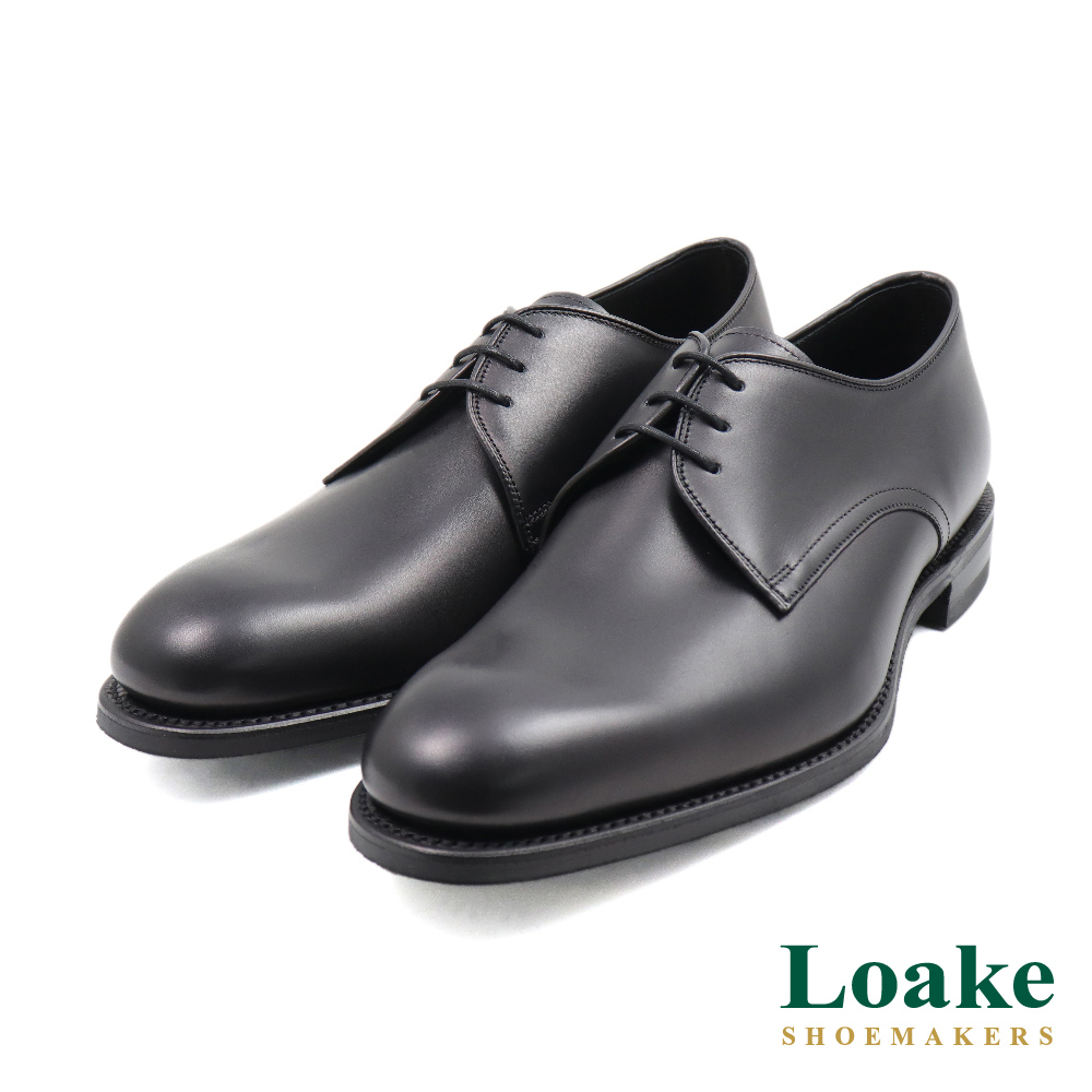Loake 英國原廠經典低調簡約三孔綁帶德比鞋 黑色(LK1 Loake 英國原廠經典低調簡約三孔綁帶德比鞋 黑色(LK1