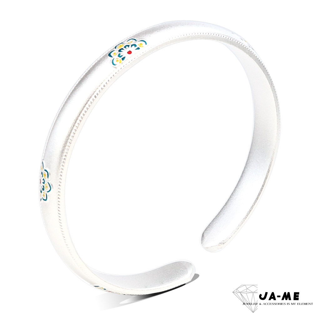 JA-ME 999.9千足銀古法銀琺瑯彩繪孔雀手鐲好評推薦 JA-ME 999.9千足銀古法銀琺瑯彩繪孔雀手鐲好評推薦