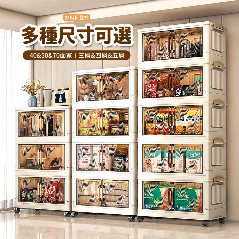 Mr.Box 40面寬摺疊雙開門三層收納櫃(附滑輪)評價推薦 Mr.Box 40面寬摺疊雙開門三層收納櫃(附滑輪)評價推薦