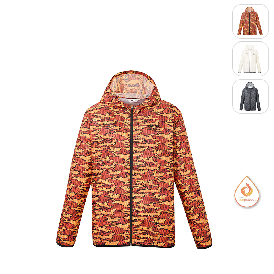 FILA官方直營 男抗UV風衣外套-橘色(1JKZ-1313 FILA官方直營 男抗UV風衣外套-橘色(1JKZ-1313