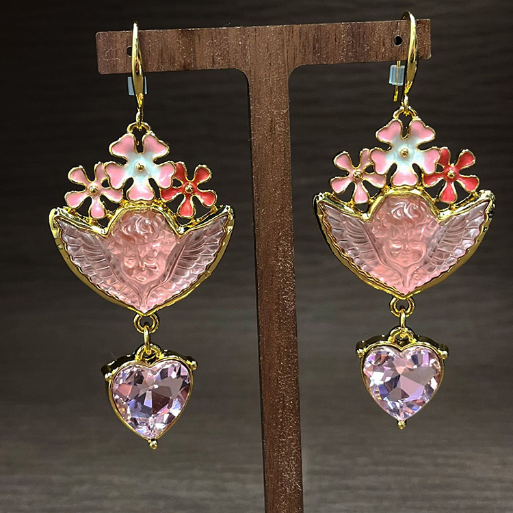 Jpqueen 睡夢天使花漾文藝中古宮廷耳環項鍊(耳環項鍊可 Jpqueen 睡夢天使花漾文藝中古宮廷耳環項鍊(耳環項鍊可