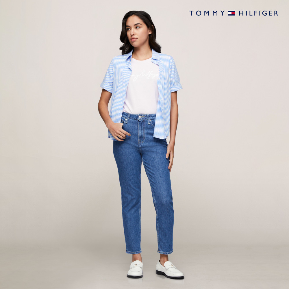 Tommy Hilfiger 官方旗艦館 標誌印花圓領 T Tommy Hilfiger 官方旗艦館 標誌印花圓領 T