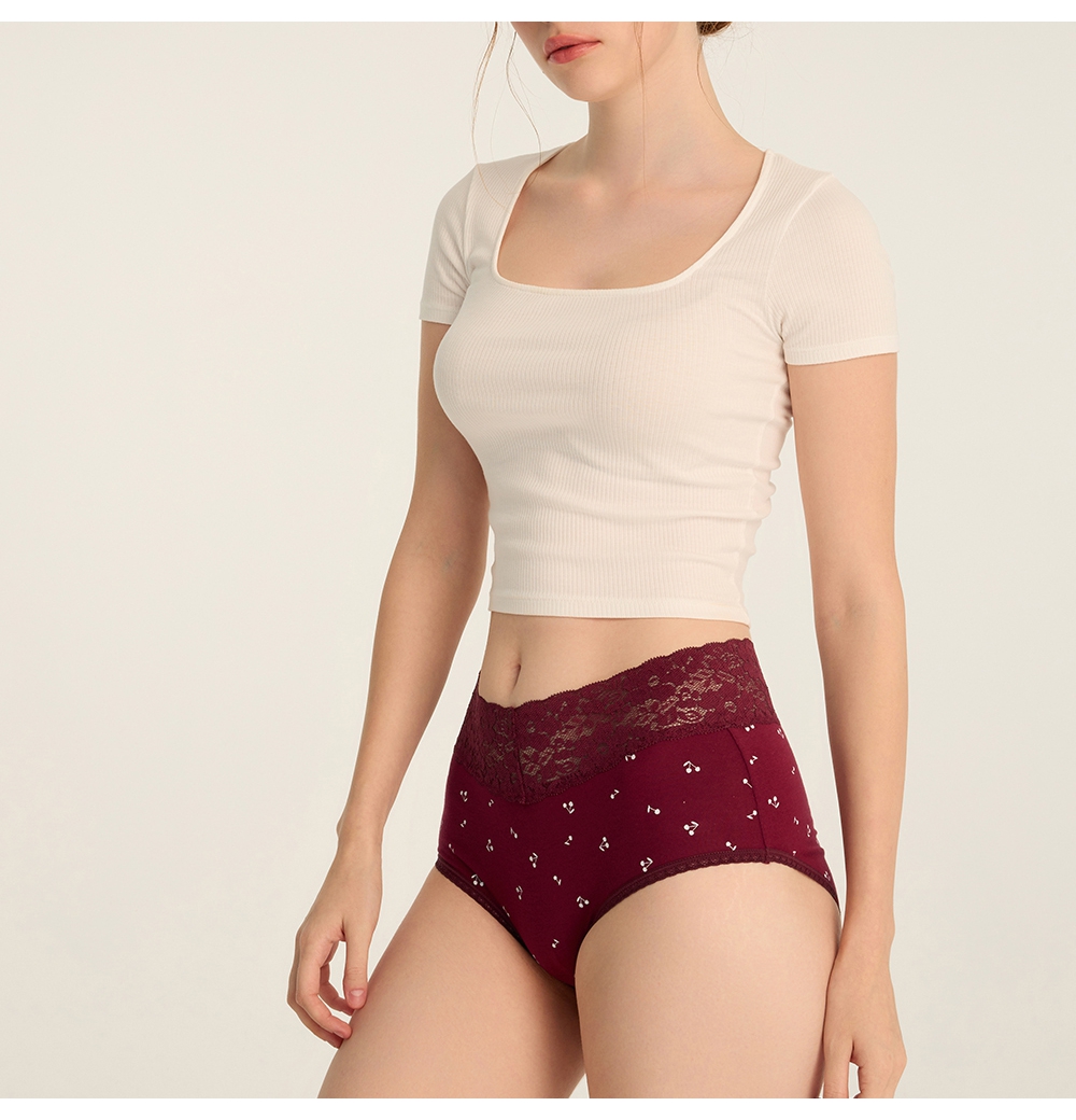 Anden Hud 抗菌系列.寬版V蕾絲超高腰三角內褲(好運 Anden Hud 抗菌系列.寬版V蕾絲超高腰三角內褲(好運