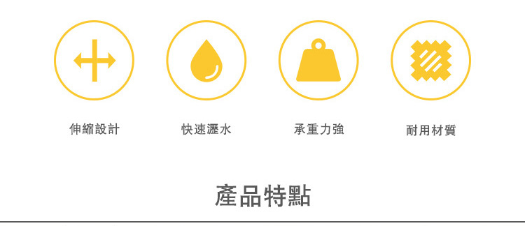 Imakara 廚房水槽用伸縮式瀝水架/碗盤架(碗盤瀝水架/ Imakara 廚房水槽用伸縮式瀝水架/碗盤架(碗盤瀝水架/