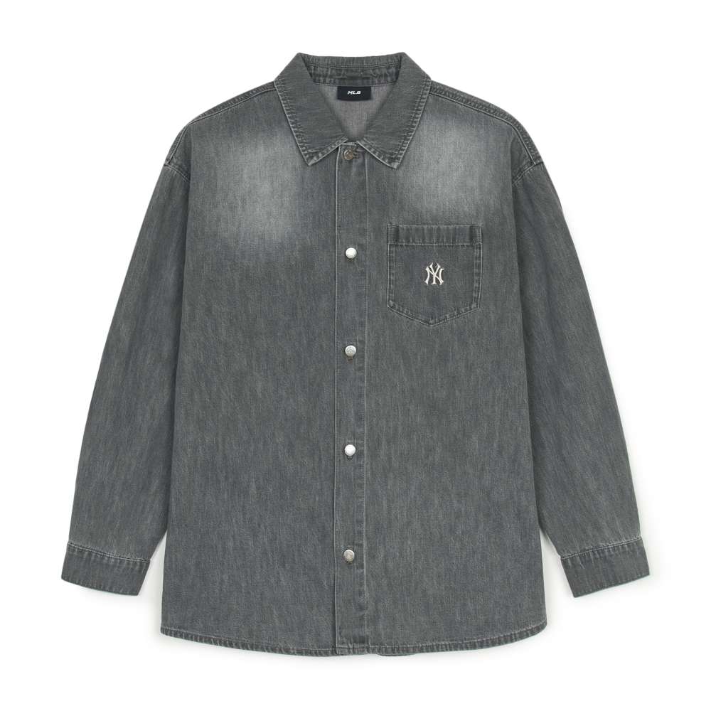 MLB 牛仔丹寧襯衫 Varsity系列 紐約洋基隊(3AD MLB 牛仔丹寧襯衫 Varsity系列 紐約洋基隊(3AD