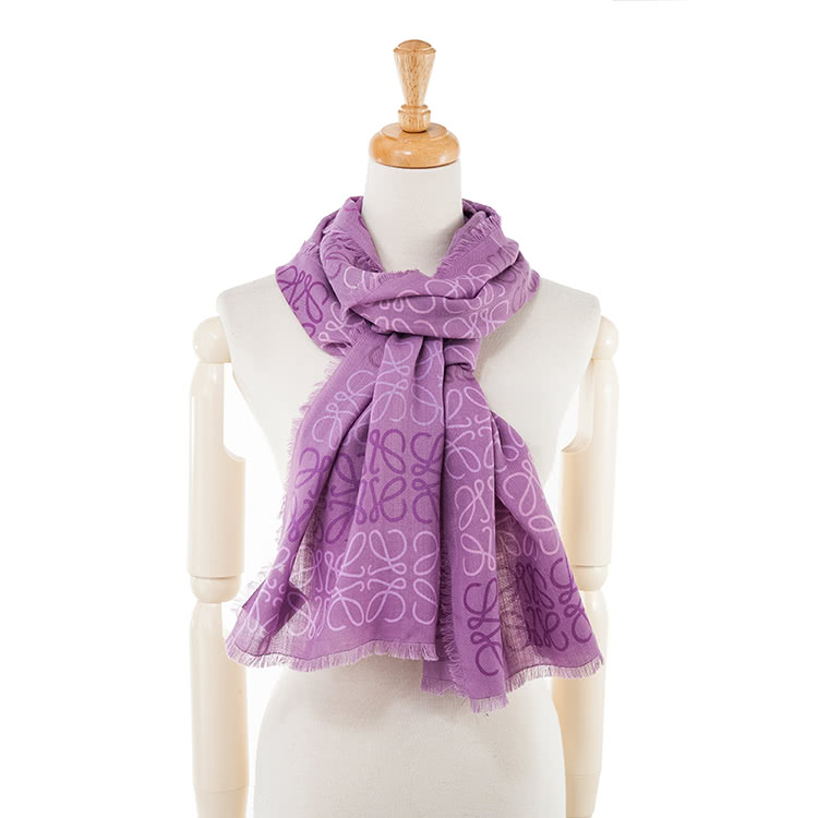 LOEWE 羅威 新款滿版Anagram 圖案羊毛絲質羊絨混 LOEWE 羅威 新款滿版Anagram 圖案羊毛絲質羊絨混