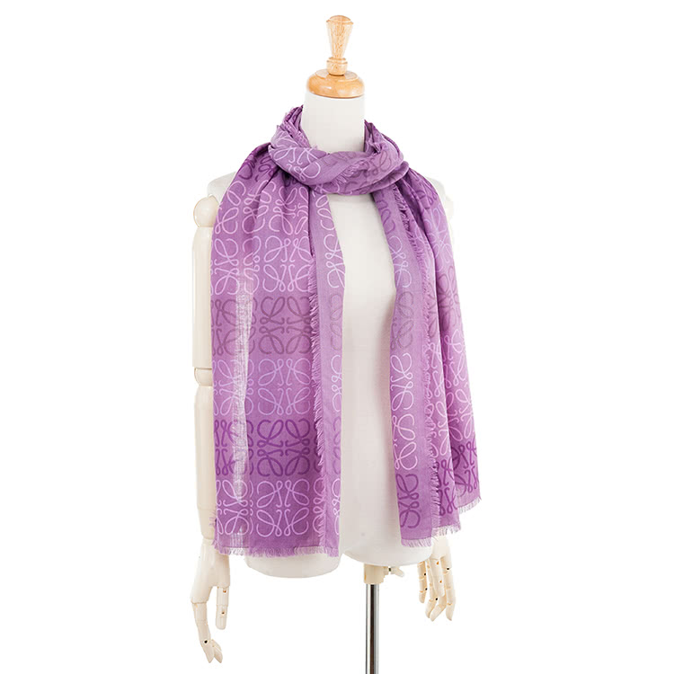 LOEWE 羅威 新款滿版Anagram 圖案羊毛絲質羊絨混 LOEWE 羅威 新款滿版Anagram 圖案羊毛絲質羊絨混