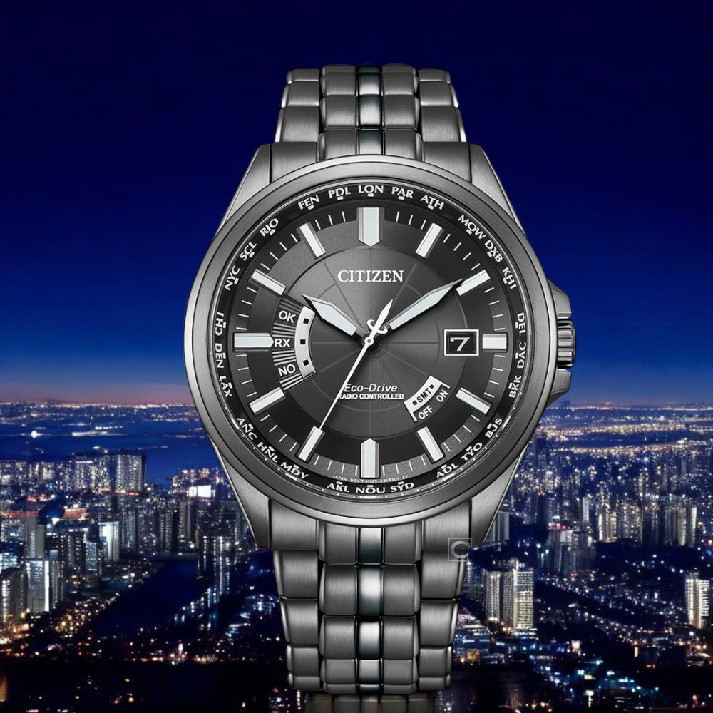 CITIZEN 星辰 限量 光動能 電波錶 萬年曆手錶 夜色 CITIZEN 星辰 限量 光動能 電波錶 萬年曆手錶 夜色