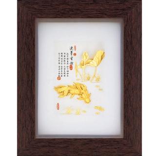 【開運陶源】 ON SALE!六折  純金--古香系列-連年有餘     立畫框(小)