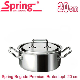 【瑞士Spring】尊爵系列雙耳低身複合金湯鍋(20cm)