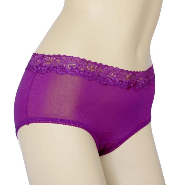 賽凡絲法式蕾絲完美情人純蠶絲內褲(紫色)2件組