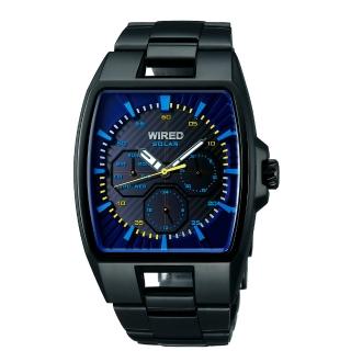 WIRED HYBRID SOLAR潮流腕錶(V14J-X004K)-藍-IP黑