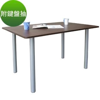  (美佳居)桌面(60公分x120公分)工作桌-書桌-電腦桌(含鍵盤)深胡桃木色