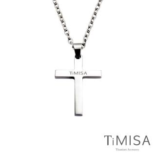 TiMISA《簡約十字-M》純鈦項鍊(E)