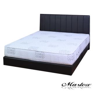 (Maslow-簡約線條黑色皮製)單人床組-3.5尺(不含床墊)