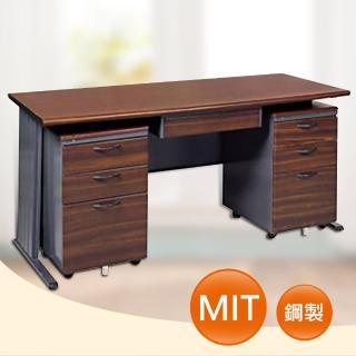【時尚屋】150CM 胡桃木紋色辦公桌櫃組(252-6)