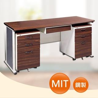 【時尚屋】150CM 胡桃木紋色辦公桌櫃組(246-6)