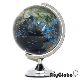 【SkyGlobe】12吋地形海溝人口分佈地球儀(英文版附燈)