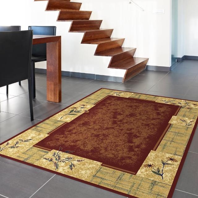 【范登伯格】薩比精緻雅典柔爽絲質感地毯玄關墊-美琪-紅款(160x230cm)
