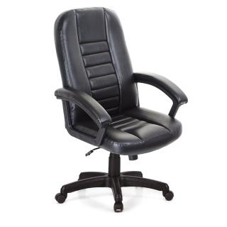 【吉加吉】透氣舒適皮革 造型辦公椅 電腦椅 TW-1021(黑色)