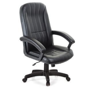 【吉加吉】透氣舒適皮革 造型辦公椅 電腦椅 TW-1009(黑色)