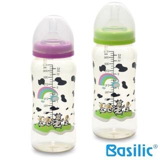 【貝喜力克】防脹氣寬口徑PES乳牛奶瓶360ml(2入)