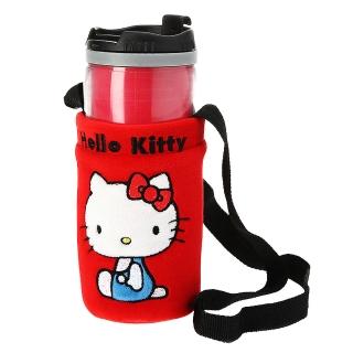 【享夢城堡】Hello Kitty兜風紅系列-掛袋式隨身杯