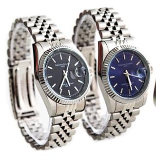 【Valentino范倫鐵諾】全不鏽鋼錶帶+錶殼蠔式手錶錢幣紋路經典釘面(玖飾時咚E370)