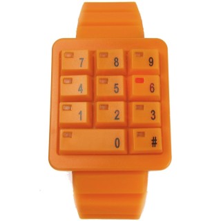 【CLICK】創意爆破數字鍵盤個性腕錶(橘CL-KP-ORRD)