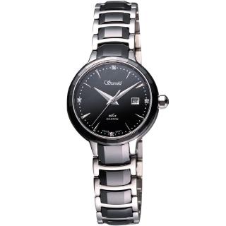 【Standel】 詩丹麗真鑽陶瓷腕錶-黑-28mm(3S2622SD)