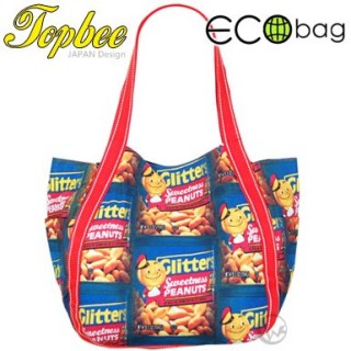 【Topbee】ECO Bag 日本樂天正夯 大空間 萬用帆布包(花生小子)