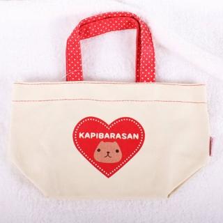 【Kapibarasan 】水豚君愛心印花帆布提袋