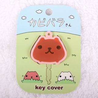 【Kapibarasan 】水豚君造型鑰匙套(粉)