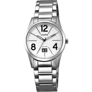 【LICORNE】情人時光大日期腕錶-白-36mm(LB931LWWA-1)