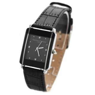 【Valentino范倫鐵諾】時尚經典方形手錶對錶 真皮錶帶 原廠正品(玖飾時尚NE498)