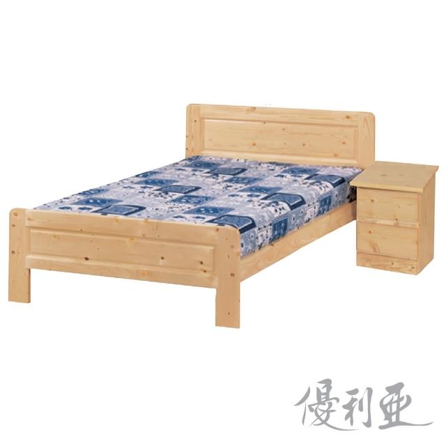 【優利亞-自然松木】雙人5尺床架(不含床墊.床頭櫃)