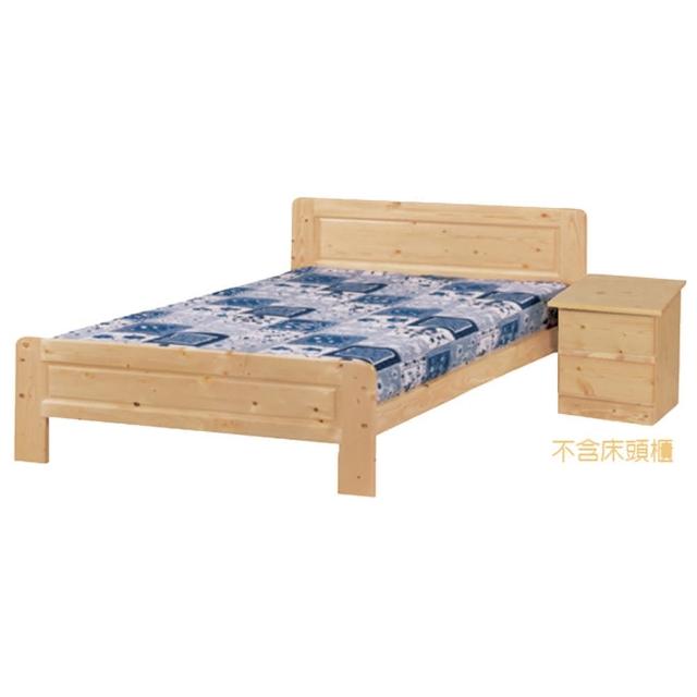 【優利亞-自然松木】單人3.5尺床架(不含床墊.床頭櫃)
