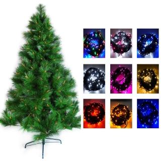 【聖誕裝飾品特賣】臺灣製4呎-4尺(120cm特級綠松針葉聖誕樹-不含飾品+100燈LED燈一串-可選色)