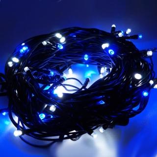 【聖誕裝飾特賣】LED燈串聖誕燈-100燈樹燈串-藍白光(附控制器跳機 高亮度又省電)