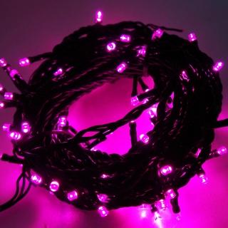 【聖誕裝飾特賣】LED燈串聖誕燈-100燈樹燈串-粉紅光(附控制器跳機 高亮度又省電)