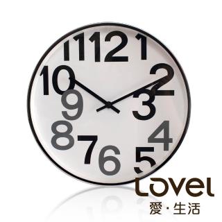 【LOVEL】時尚簡約風格鋁框壁鐘/掛鐘30cm(個性數字B)