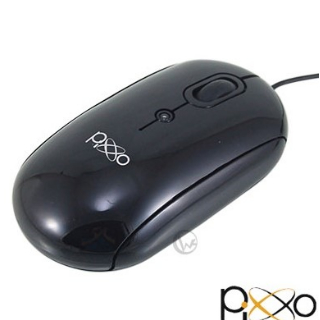 【Pixxo】人體工學型 三鍵式 拋光設計 光學滑鼠(MO-I233B)