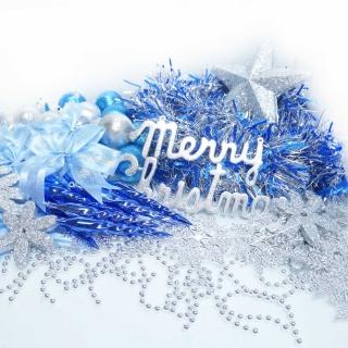 【聖誕裝飾特賣】聖誕裝飾配件包組合-藍銀色系(8尺（240cm）樹適用（不含聖誕樹 不含燈)