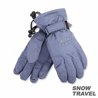 【SNOW TRAVEL】 POLARTEC保暖透氣雙層防風手套(灰藍)