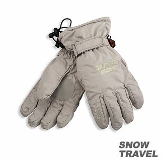【SNOW TRAVEL】 POLARTEC保暖透氣雙層防風手套(卡其)