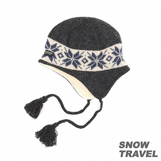 【SNOW TRAVEL】 3M防風透氣保暖羊毛遮耳帽(深灰)